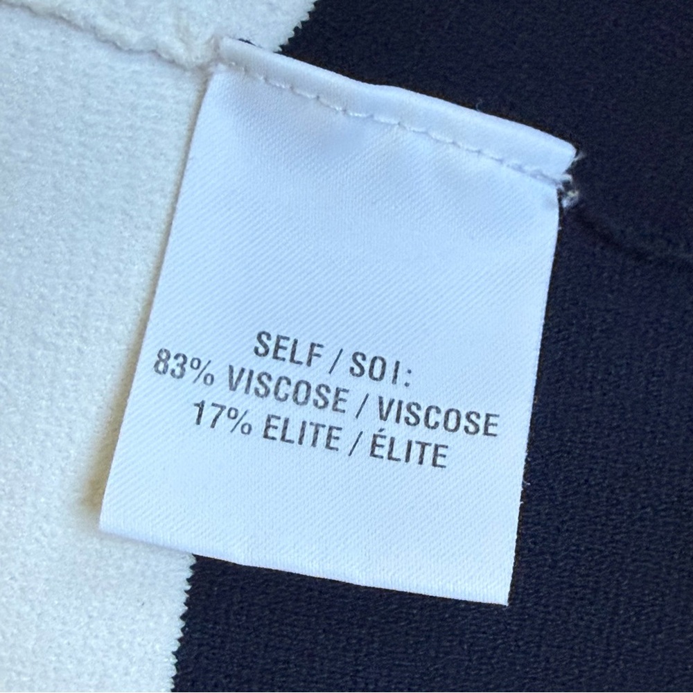 TANYA TAYLOR White navy blue stripe XAVIER KNIT crop TOP - Picture 4 of 5